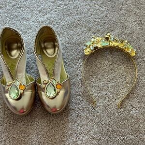 Disney Gold and Silver Kids Shoes and Tiara Set